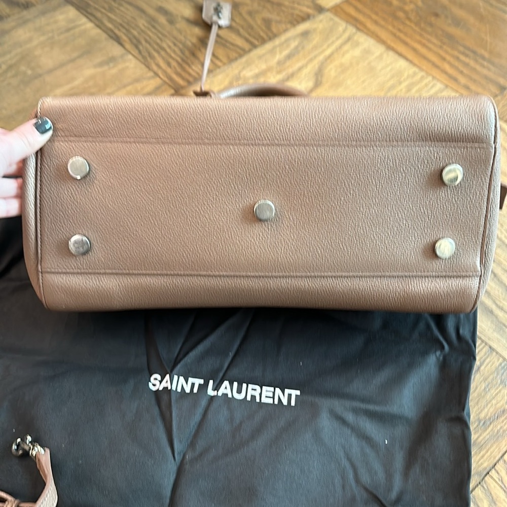 Saint Laurent Rive Gauche Cabas Small Grained Leather Tote - Picture 11 of 12